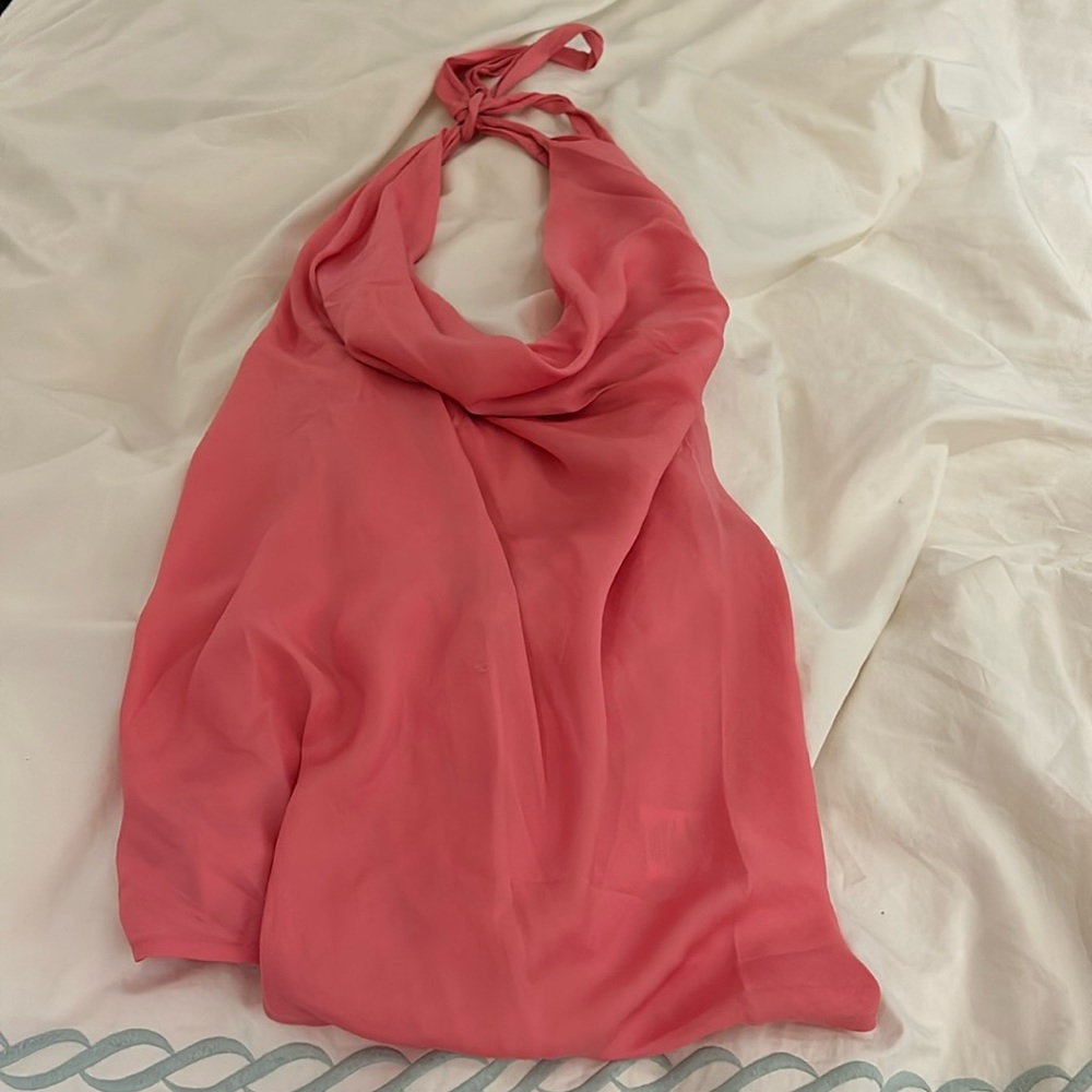 Dolan pink silk halter top size: medium only worn twice!